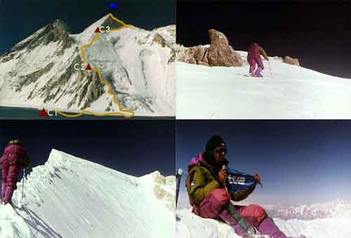 
Gasherbreum II Climbing Route, Inaki Ochoa de Olza Climbing Gasherbrum II To Summit July 29, 1996 - Karakorum (Al Filo de lo Imposible) DVD
